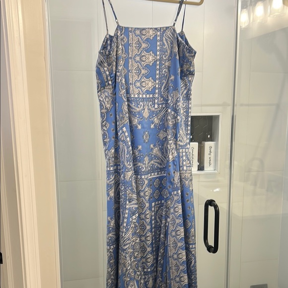 LOFT Blue and White Spaghetti Strap Maxi Sundress - Picture 8 of 12